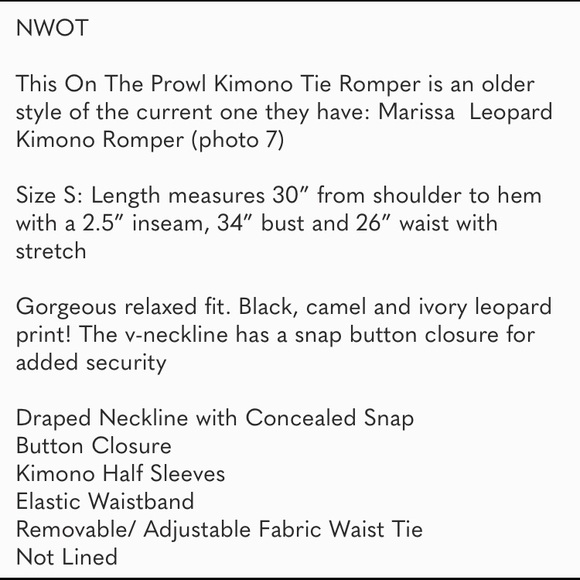 VICI on the prowl romper Small - Picture 4 of 4